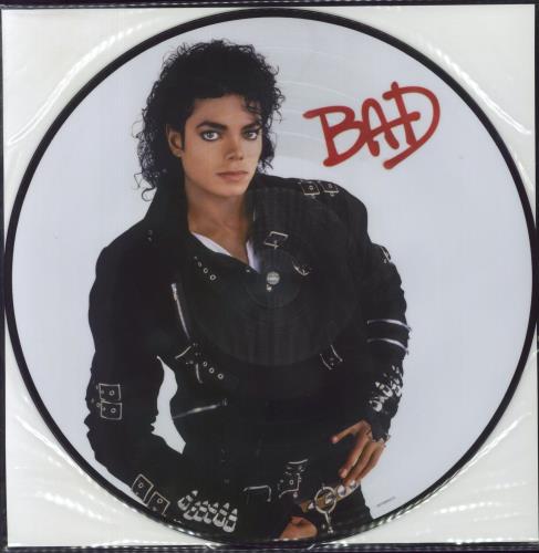 Michael Jackson Bad picture disc LP (vinyl picture disc album) UK M-JPDBA850770