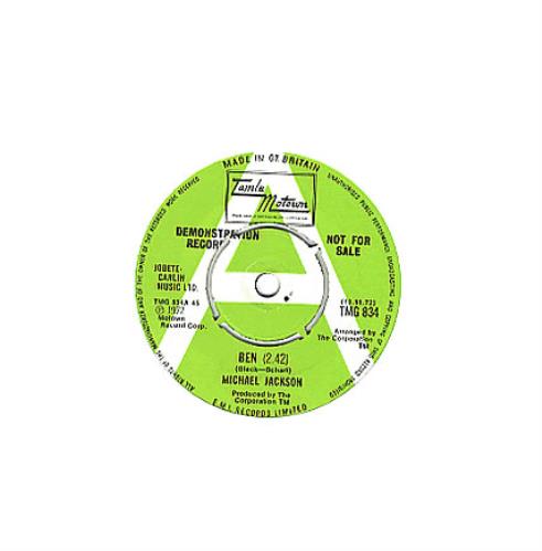 Michael Jackson Ben 7" vinyl single (7 inch record / 45) UK M-J07BE348870