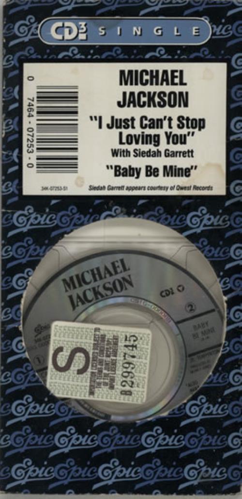 Michael Jackson I Just Can't Stop Loving You 3" CD single (CD3) US M-JC3IJ582367