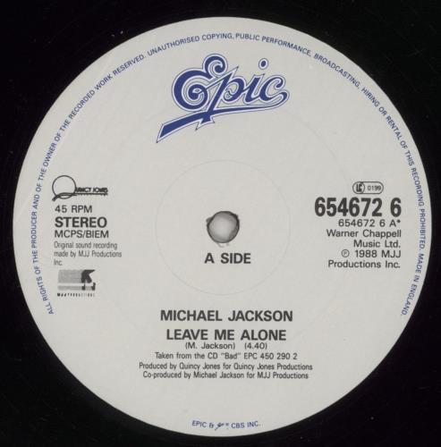 Michael Jackson Leave Me Alone 12" vinyl single (12 inch record / Maxi-single) UK M-J12LE21681