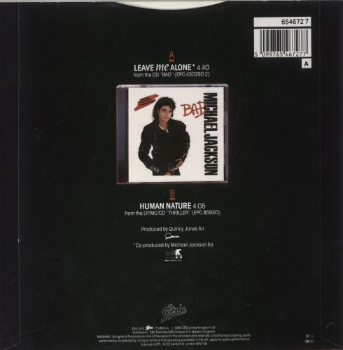 Michael Jackson Leave Me Alone 7" vinyl single (7 inch record / 45) UK M-J07LE33900