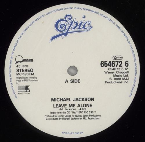 Michael Jackson Leave Me Alone 12" vinyl single (12 inch record / Maxi-single) Dutch M-J12LE44794