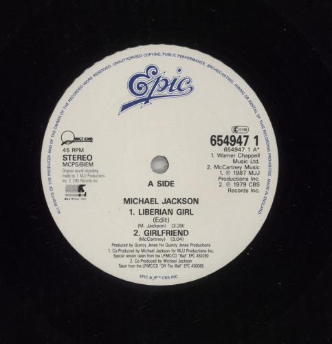 Michael Jackson Liberian Girl 12" vinyl single (12 inch record / Maxi-single) UK M-J12LI582134