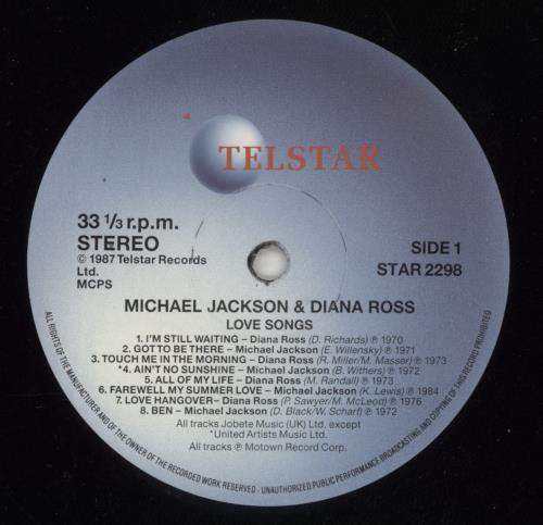 Michael Jackson Love Songs vinyl LP album (LP record) UK M-JLPLO524123