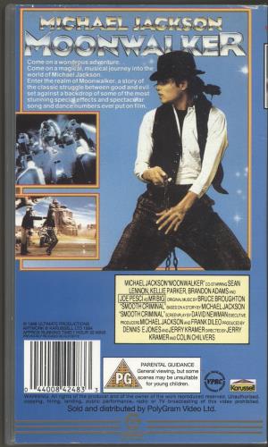 Michael Jackson Moonwalker video (VHS or PAL or NTSC) UK M-JVIMO204892