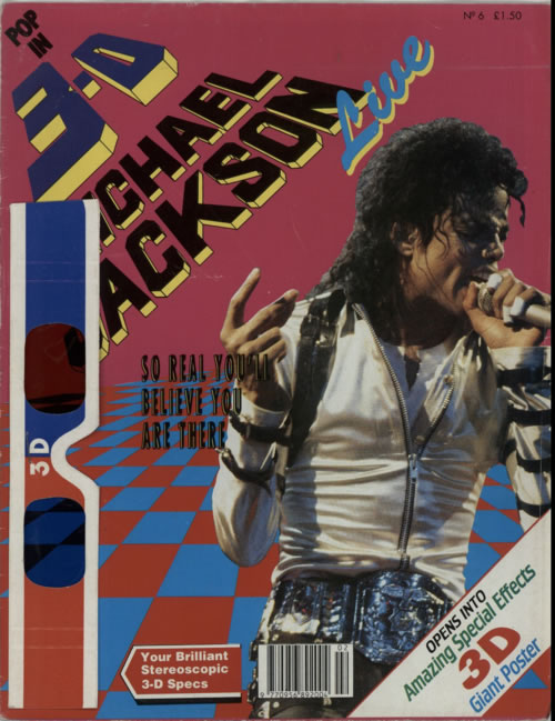 Michael Jackson Pop In 3-D Michael Jackson Live + Live 3-D Special magazine UK M-JMAPO621434