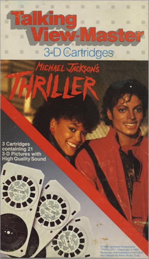 Michael Jackson Talking View-Master 3-D Cartridges - Thriller memorabilia US M-JMMTA436403