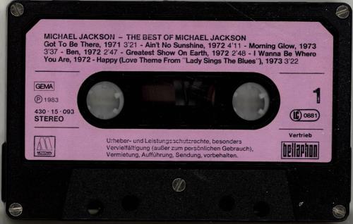 Michael Jackson The Best Of cassette album German M-JCLTH695630