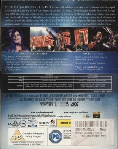 Michael Jackson This Is It - Sealed Blu Ray DVD UK M-JBRTH876775