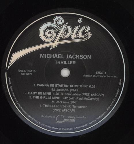 Michael Jackson Thriller - 40th Anniversary vinyl LP album (LP record) UK M-JLPTH855387