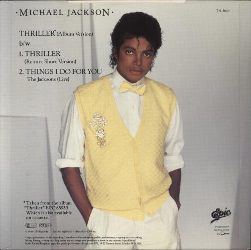 Michael Jackson Thriller 12" vinyl single (12 inch record / Maxi-single) UK M-J12TH10573
