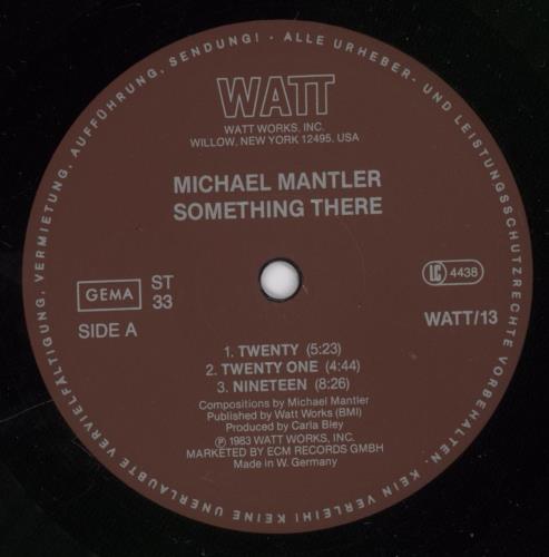 Michael Mantler Something There vinyl LP album (LP record) German NQLLPSO633456
