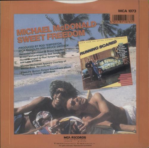 Michael McDonald Sweet Freedom 7" vinyl single (7 inch record / 45) UK MIM07SW321254