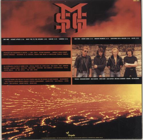Michael Schenker Group Assault Attack + Merchandise Insert vinyl LP album (LP record) UK MSGLPAS692579