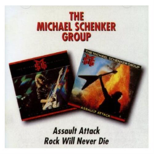 Michael Schenker Group Assault Attack / Rock Will Never Die 2 CD album set (Double CD) UK MSG2CAS472527
