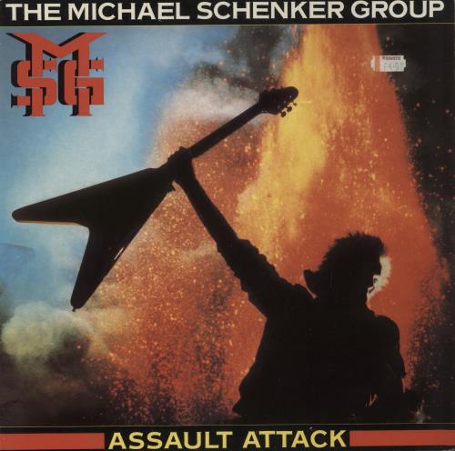 Michael Schenker Group Assault Attack - EX vinyl LP album (LP record) UK MSGLPAS786435