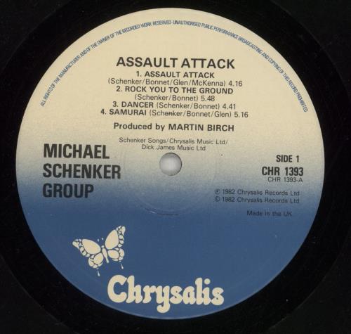 Michael Schenker Group Assault Attack - EX vinyl LP album (LP record) UK MSGLPAS786435