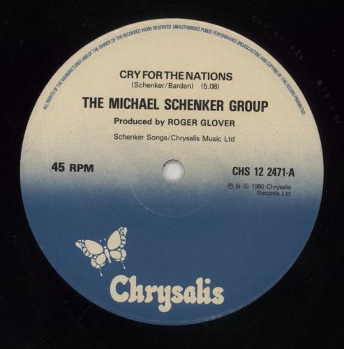 Michael Schenker Group Cry For The Nations 12" vinyl single (12 inch record / Maxi-single) UK MSG12CR423026