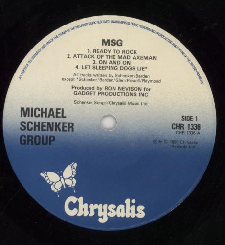 Michael Schenker Group MSG - EX vinyl LP album (LP record) UK MSGLPMS389948