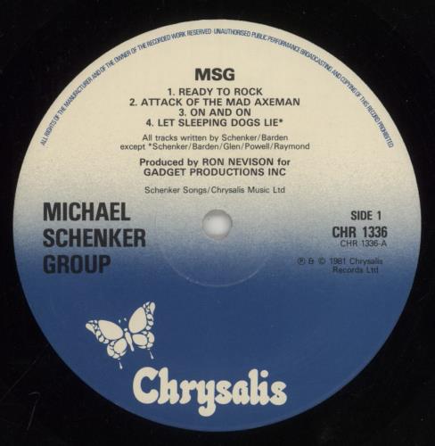 Michael Schenker Group MSG vinyl LP album (LP record) UK MSGLPMS577869