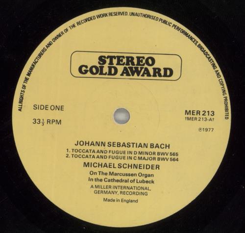 Michael Schneider J.S. Bach vinyl LP album (LP record) UK 3YDLPJS672440