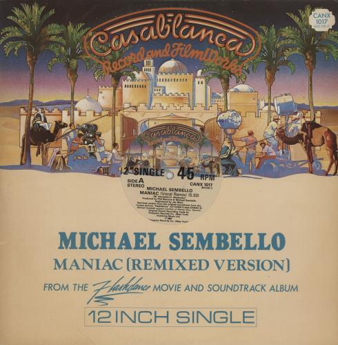 Michael Sembello Maniac 12" vinyl single (12 inch record / Maxi-single) UK SM012MA498510