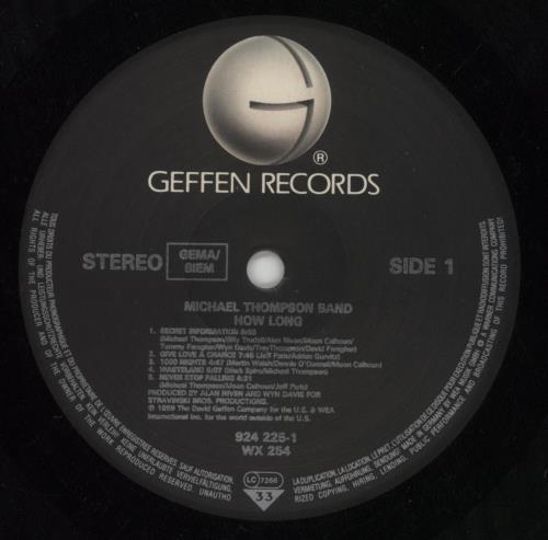 Michael Thompson Band How Long vinyl LP album (LP record) UK 73KLPHO849667