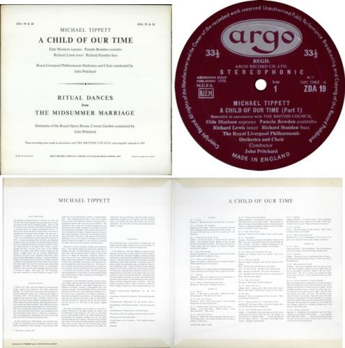 Michael Tippett A Child of Our Time 2-LP vinyl record set (Double LP Album) UK T922LAC532862