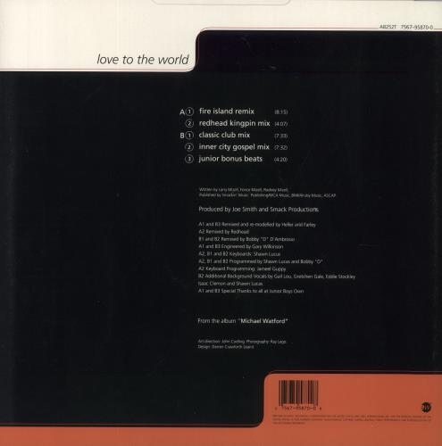 Michael Watford Love To The World 12" vinyl single (12 inch record / Maxi-single) UK 7QE12LO855026