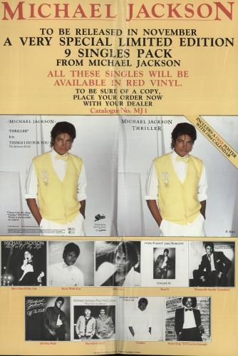 Michael Jackson Thriller Poster Sleeve UK 7