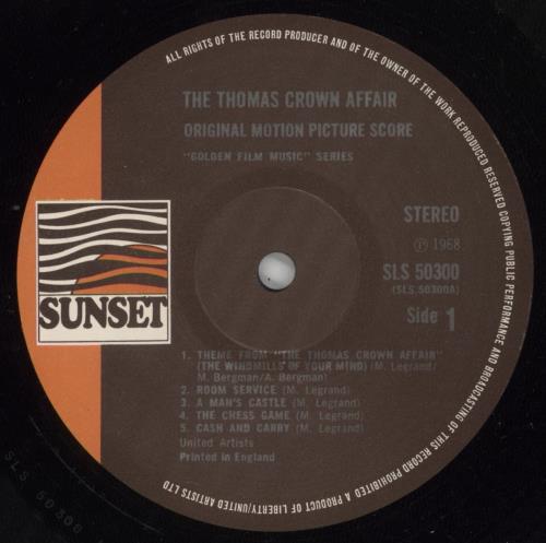 Michel Legrand The Thomas Crown Affair vinyl LP album (LP record) UK MLGLPTH584745