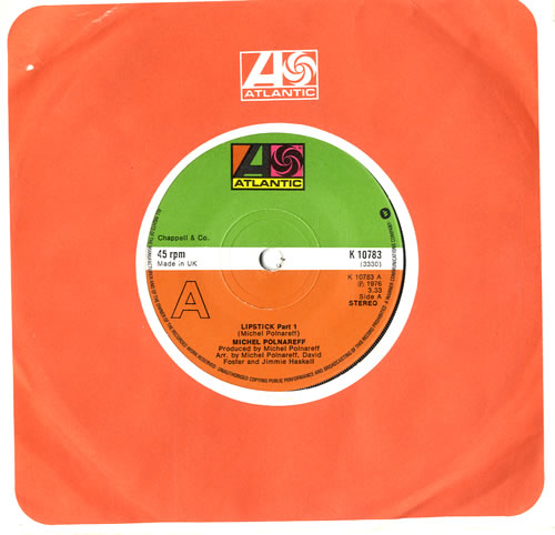 Michel Polnareff Lipstick 7" vinyl single (7 inch record / 45) UK MPL07LI560342
