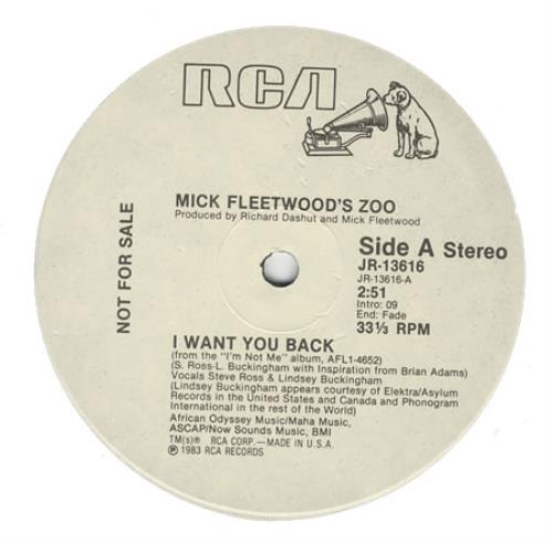 Mick Fleetwood I Want You Back 12" vinyl single (12 inch record / Maxi-single) US MFL12IW77483