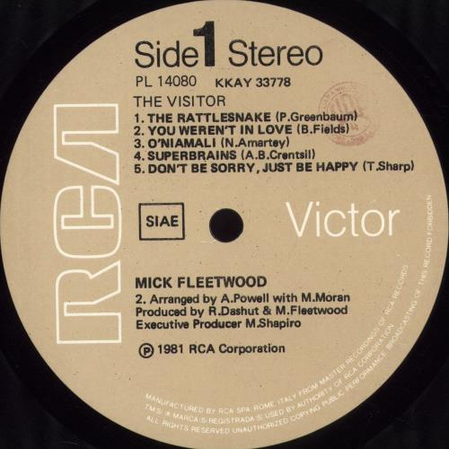 Mick Fleetwood The Visitor vinyl LP album (LP record) Italian MFLLPTH691403