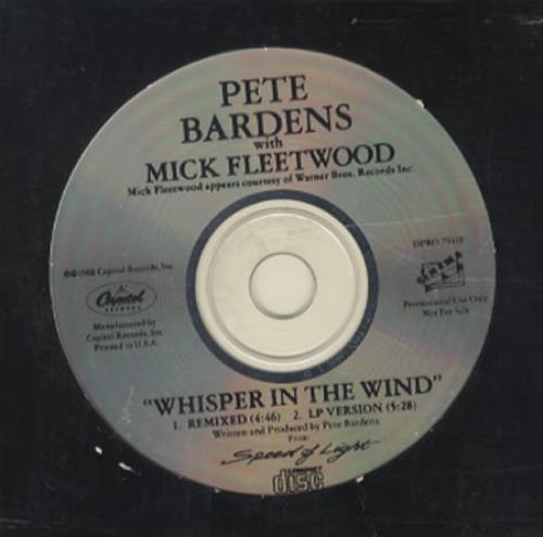 Mick Fleetwood Whisper In The Wind CD single (CD5 / 5") US MFLC5WH103718