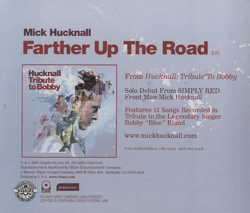 Mick Hucknall Farther Up The Road CD-R acetate US HU5CRFA459557