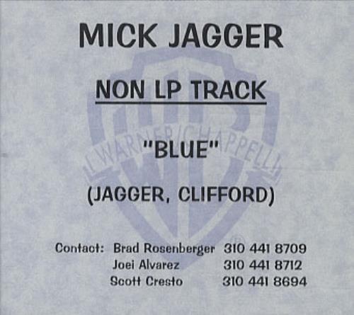 Mick Jagger Blue CD-R acetate US MKJCRBL212821