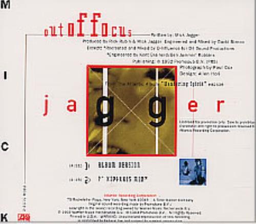 Mick Jagger Out Of Focus CD single (CD5 / 5") US MKJC5OU21610