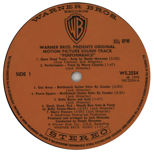 Mick Jagger Performance - 1st vinyl LP album (LP record) UK MKJLPPE591589