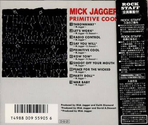Mick Jagger Primitive Cool CD album (CDLP) Japanese MKJCDPR356042