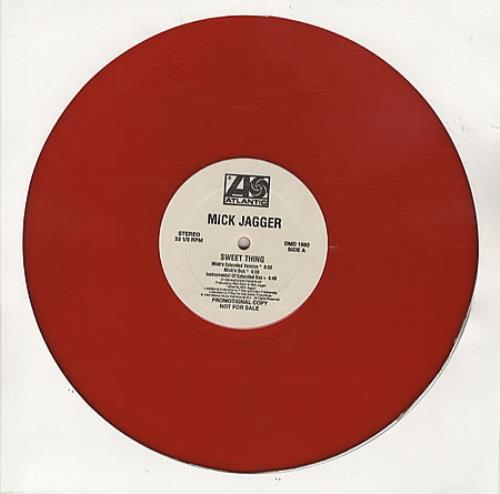 Mick Jagger Sweet Thing - Red Vinyl 12" vinyl single (12 inch record / Maxi-single) US MKJ12SW14988