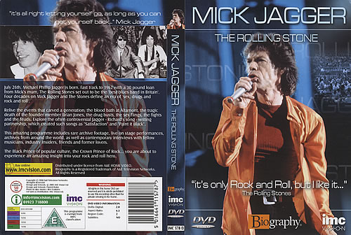 Mick Jagger The Rolling Stone DVD UK MKJDDTH405346