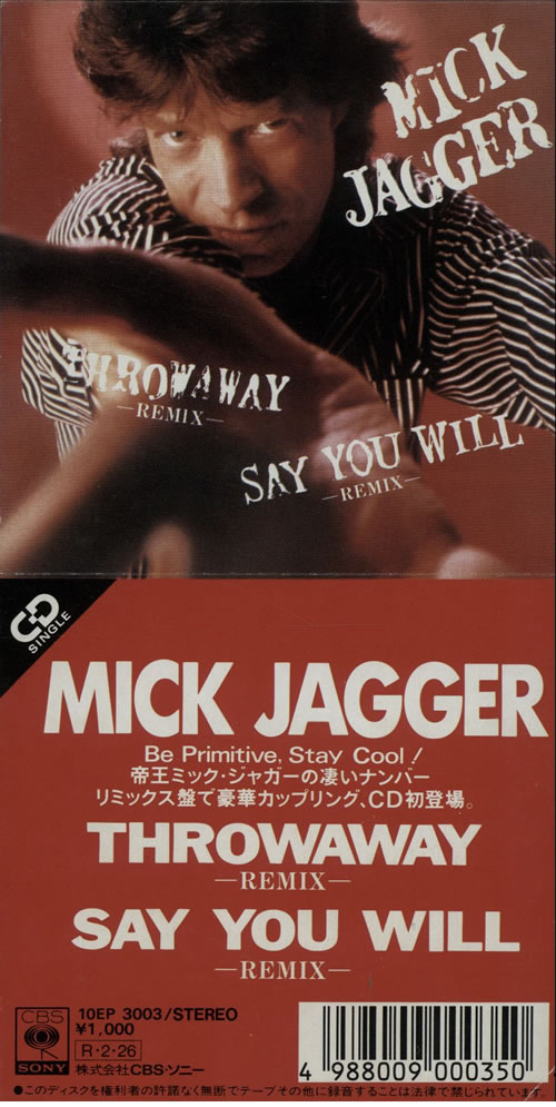 Mick Jagger Throwaway 3" CD single (CD3) Japanese MKJC3TH40462