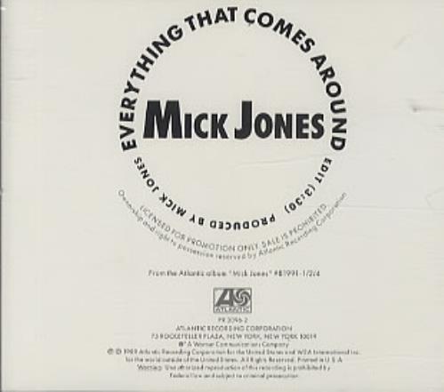 Mick Jones (Foreigner) Everything That Comes Around CD single (CD5 / 5") US MJSC5EV328340