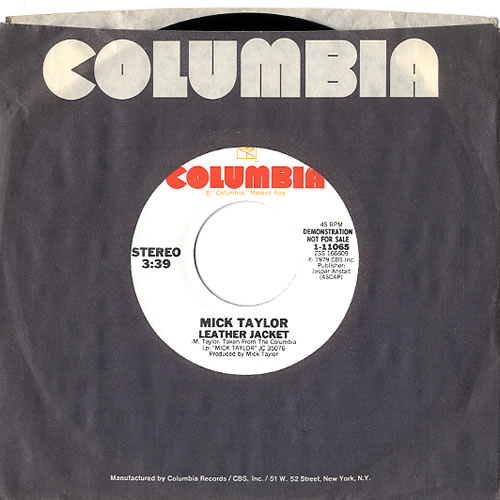 Mick Taylor Leather Jacket 7" vinyl single (7 inch record / 45) US MIT07LE622969