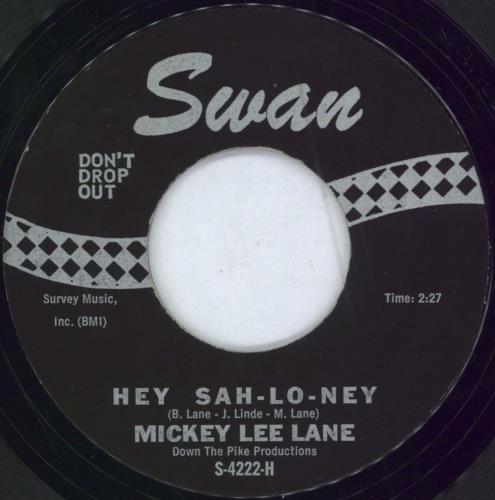 Mickey Lee Lane Hey Sah-Lo-Ney 7" vinyl single (7 inch record / 45) US 3RL07HE784719