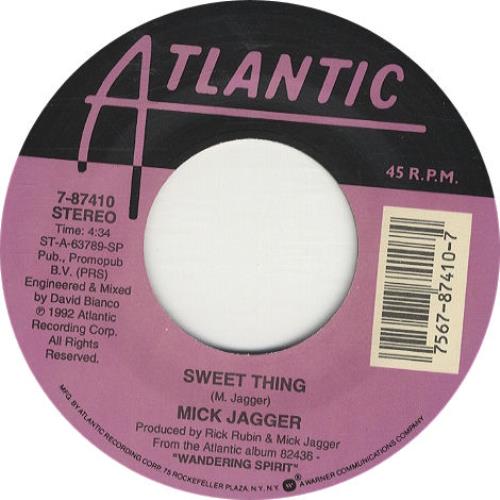 Mick Jagger Sweet Thing Jukebox US 7" vinyl single (7 inch record / 45) (89321)