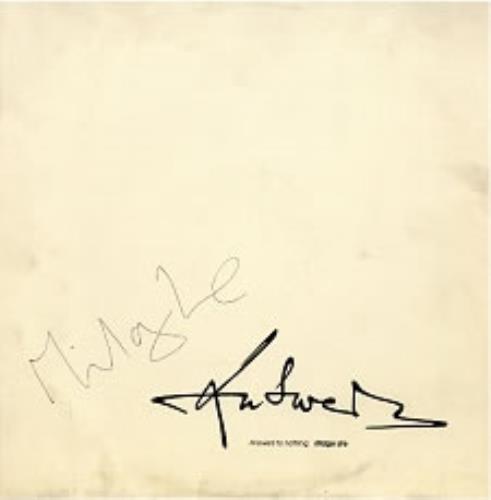 Midge Ure Answers To Nothing - autographed vinyl LP album (LP record) UK URELPAN173812