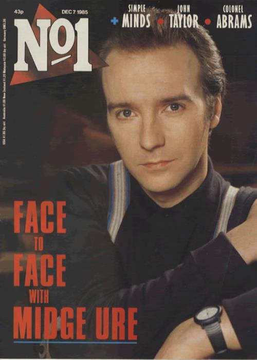 Midge Ure No 1 - December 1985 magazine UK UREMANO343259