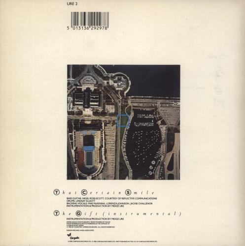 Midge Ure That Uncertain Smile - Clear Vinyl 7" vinyl single (7 inch record / 45) UK URE07TH49413